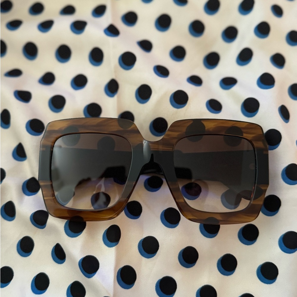 Square Gucci Tortoiseshell Sunglasses